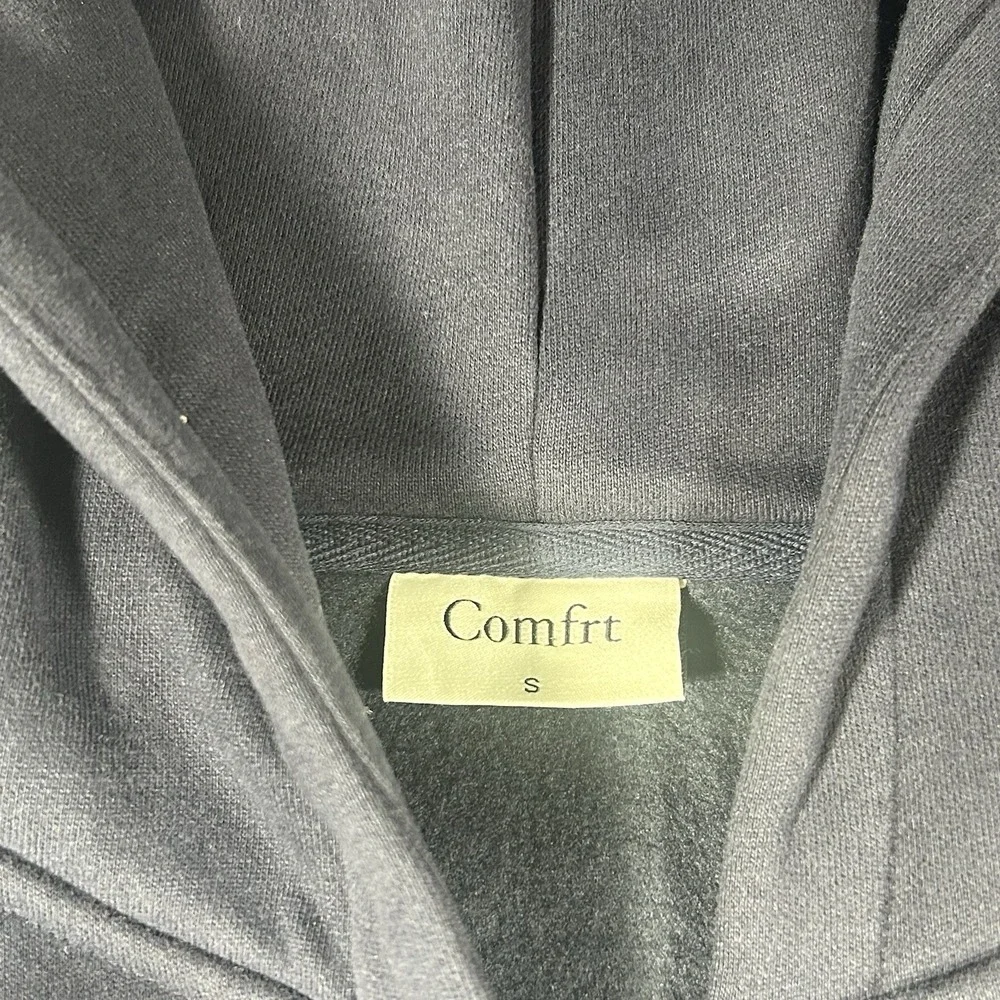 Comfrt Sweatsuit 2pc Set Navy Full Zip Hoodie Jogger Small Medium Airplane